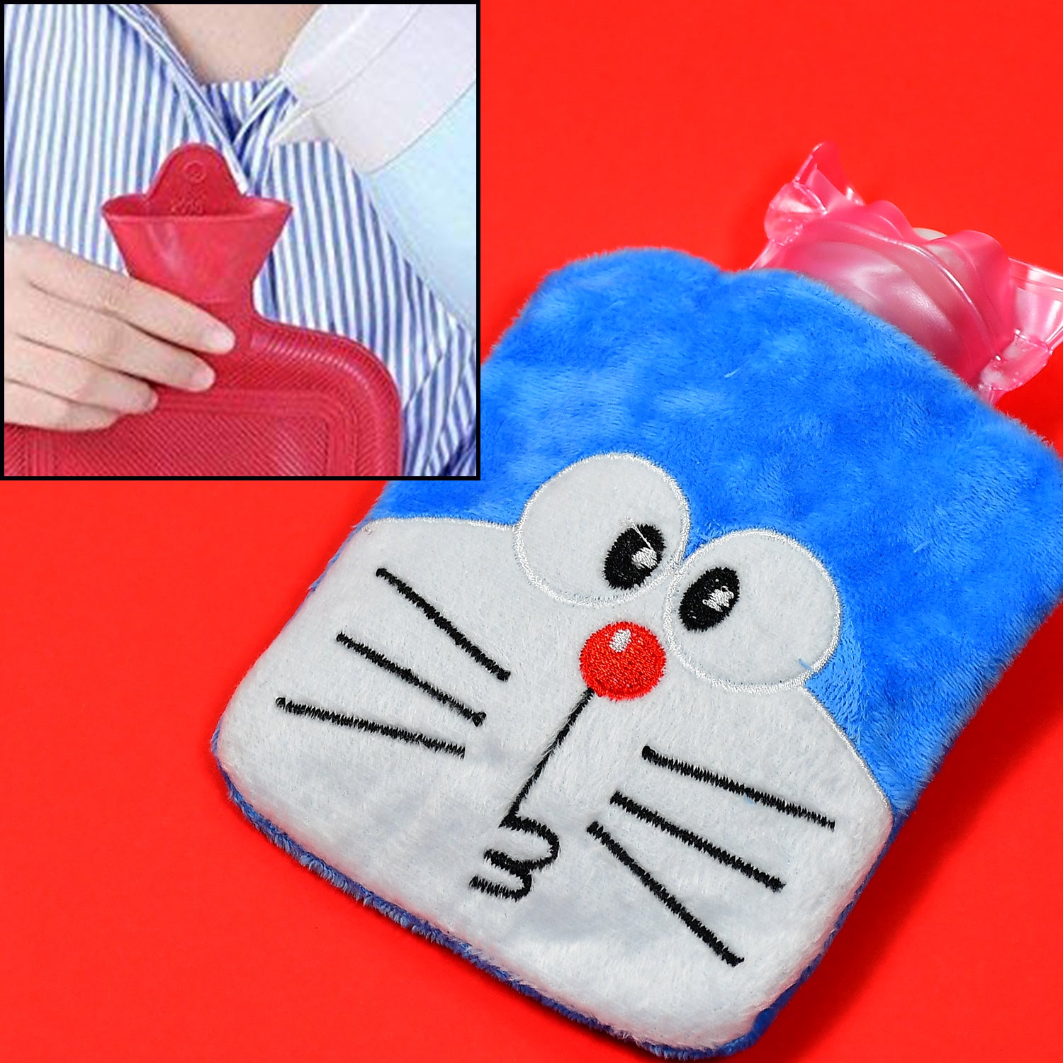 6504 Doremon Small Hot Water Bag With Cover For Pain Relief Neck Shoulder Pain And Hand Feet Warmer Menstrual Cramps. 6504 Doremon Small Hot Water Bag With Cover For Pain Relief Neck Shoulder Pain And Hand Feet Warmer Menstrual Cramps.